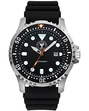 Israeli MOSSAD 20ATM Diving Watch - 44mm Stainless steel case 