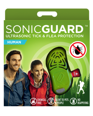 SonicGuard HUMAN Ultrasonic tick and flea repeller for adults, and kids above 6yrs-Green