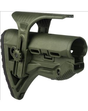 Recoil-reducing M4/AR-15 Stock and adjustable cheekpiece - OD Green
