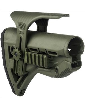 Recoil-reducing M4/AR-15 Stock and adjustable cheek riser with Picatinny Rail - GL-ShockPCP