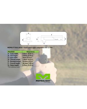ML63242G - MEPRO FT BULLSEYE™-PISTOL-FRONT-CZ P10-G 