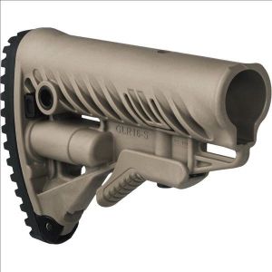 M4/AR-15 Stock with Battery Storage and Rubber Buttpad - Flat Dark Earth