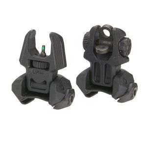 Front and Rear Set of Flip-up Sights with Tritium - 2 Rear Dots