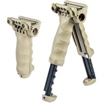 Tactical Vertical Foregrip with Integrated Adjustable Bipod - Gen 2 - T-PodG2QR - Flat Dark Earth