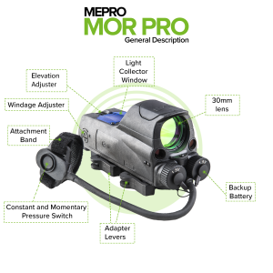MEPRO MOR PRO 2.2 MOA DOT, RED VL