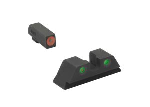 ML40224 HYPER-BRIGHT FOR GLOCK 9/357SIG/40/45GAP PISTOLS FRONT ORANGE RING/REAR GREEN