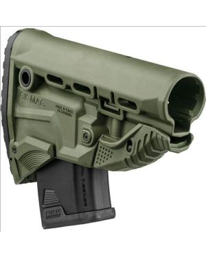 AK-47 Survival Buttstock w/Built-in Magazine Carrier - GK-MAG - OD Green