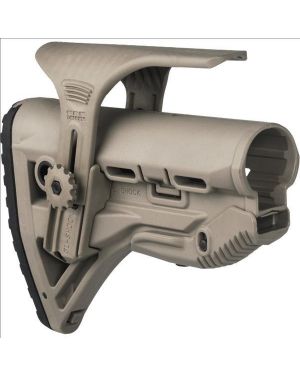 Recoil-reducing M4/AR-15 Stock and adjustable cheekpiece - Flat Dark Earth