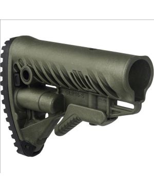 M4/AR-15 Stock with Battery Storage and Rubber Buttpad - OD Green