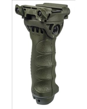 Tactical Pivoting QR Vertical Foregrip with Integrated Adjustable Bipod - Gen 2 - OD Green