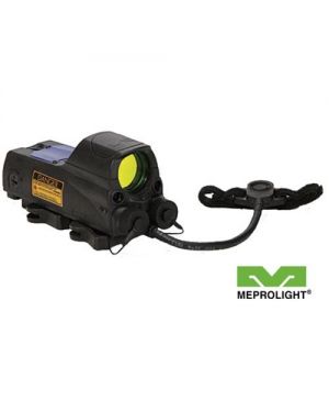 Mepro MOR Tri-Powered Reflex Sight with Red Laser Pointer - D - 4.3 MOA Dot Reticle