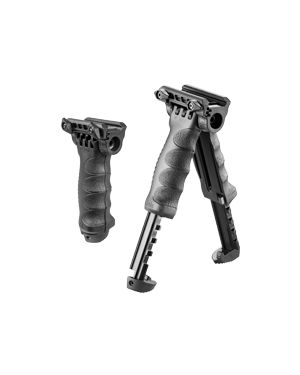 Tactical Vertical Foregrip with Integrated Adjustable Bipod - Gen 2 - T-PodG2QR - Black