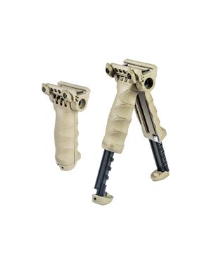 Tactical Vertical Foregrip with Integrated Adjustable Bipod - Gen 2 - T-PodG2QR - Flat Dark Earth