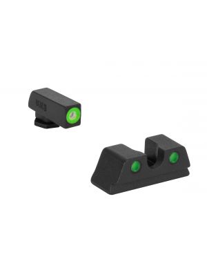 ML40220 HYPER-BRIGHT FOR GLOCK 42, 43, 43X AND 48 PISTOLS FRONT GREEN RING/ REAR GREEN